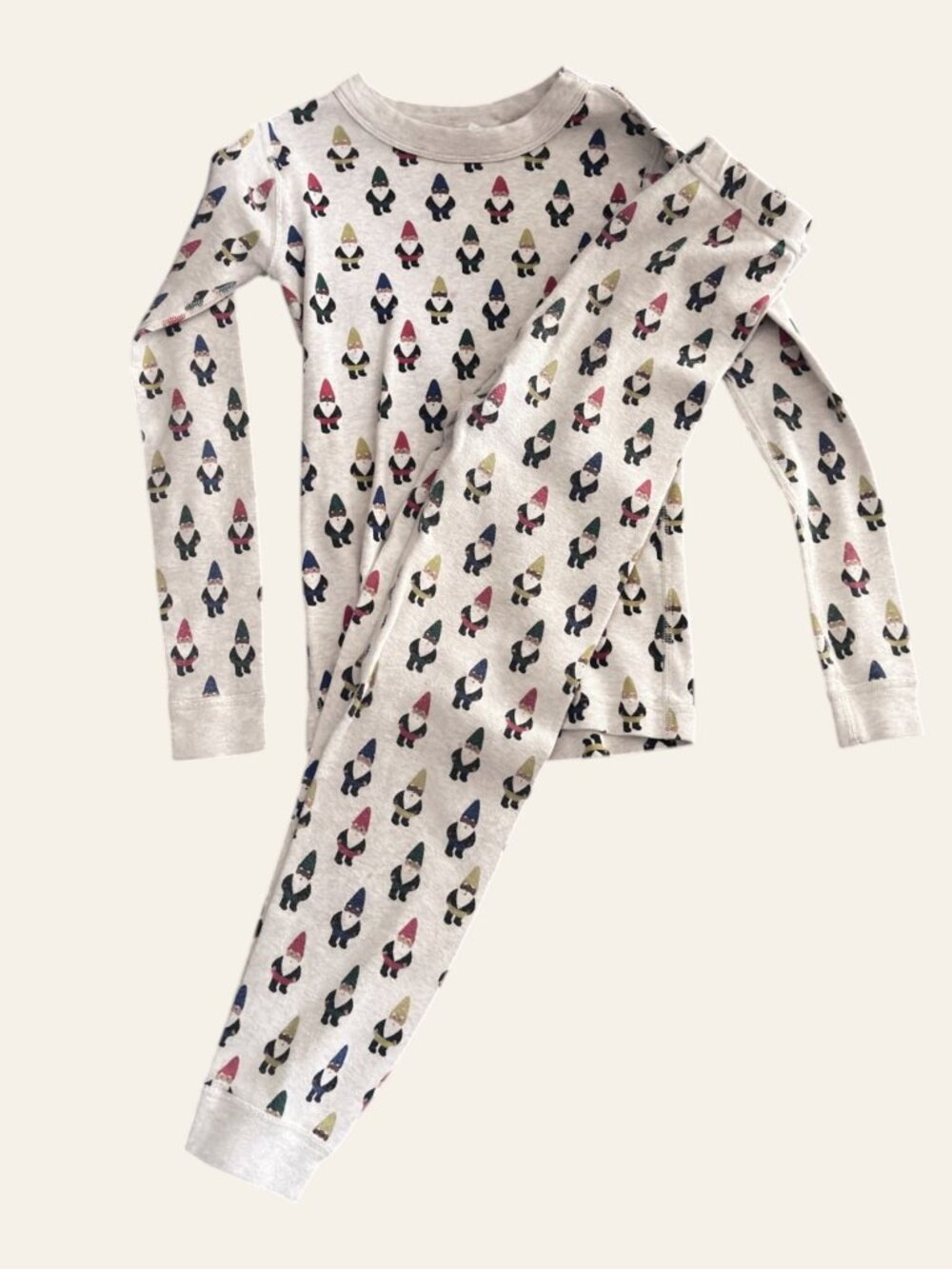 Hanna Andersson Minor Stains Organic Cotton Gnome Print Pajama Set Kids 8 130 cm